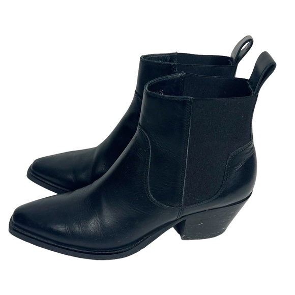 EVERLANE | 🍂 the western boot black leather pull on bootie | size 8.5 - Picture 8 of 12